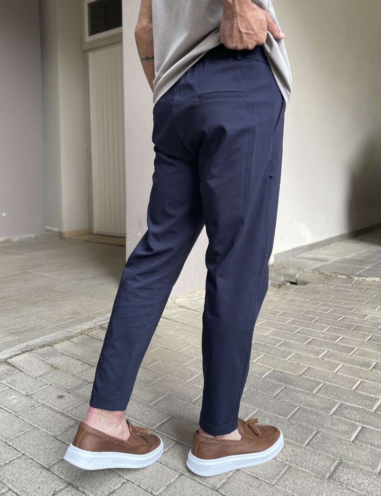 Ben Tailor Ανδρικό μπλε υφασμάτινο παντελόνι Kowalski 0398S φωτογραφία